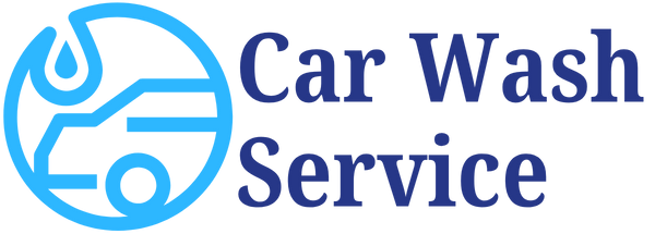 Main Car Wash Service logo. in dark blue text new design logo